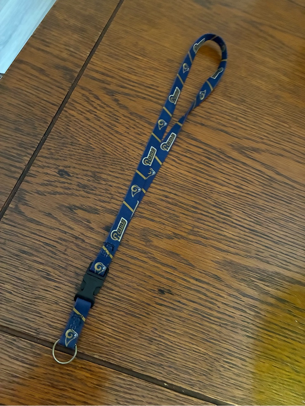 Navy Blue Key Lanyard with Team Logo - Men's Accessories